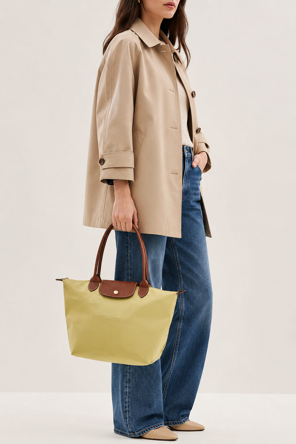 Longchamp Le Pliage Medium Tote – Pistachio