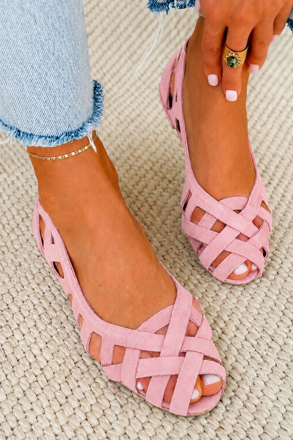 GEWEVEN ZOMERSANDALEN VOOR DAMES