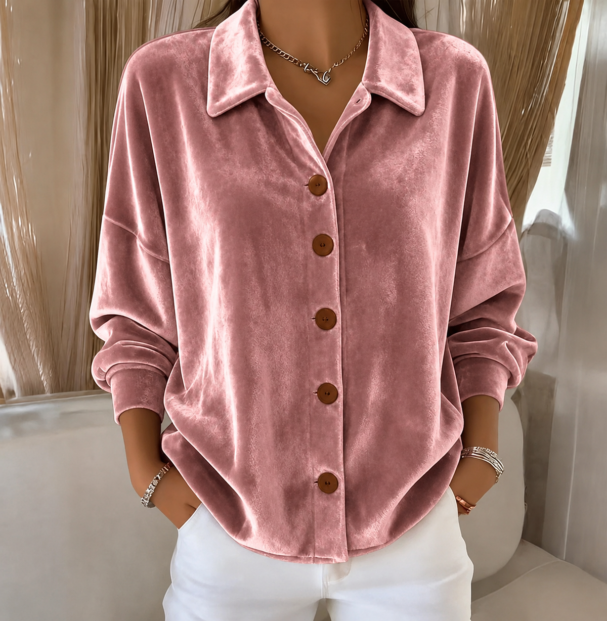 Elegante top met knopen voor dames