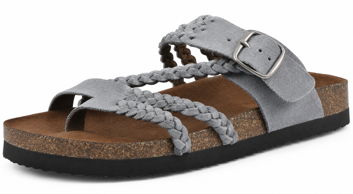 GEVLOCHTEN KURK SANDALEN VOOR DAMES