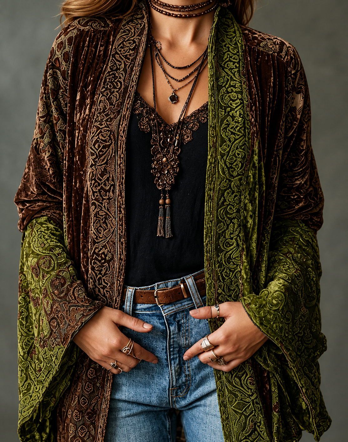 BOHO FLANELEN JAS VOOR DAMES