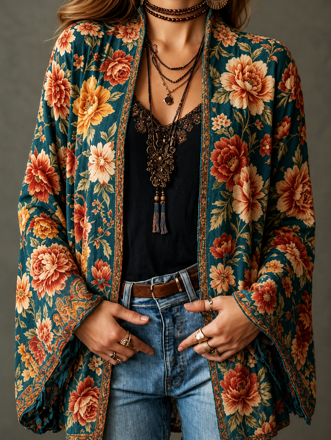 BOHO FLANELEN JAS VOOR DAMES