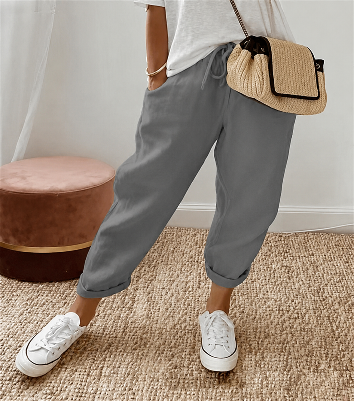 RELAXED LINNEN BROEK VOOR DAMES