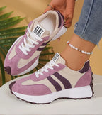 PLATTE SNEAKERS MET VETERS VOOR VROUWEN