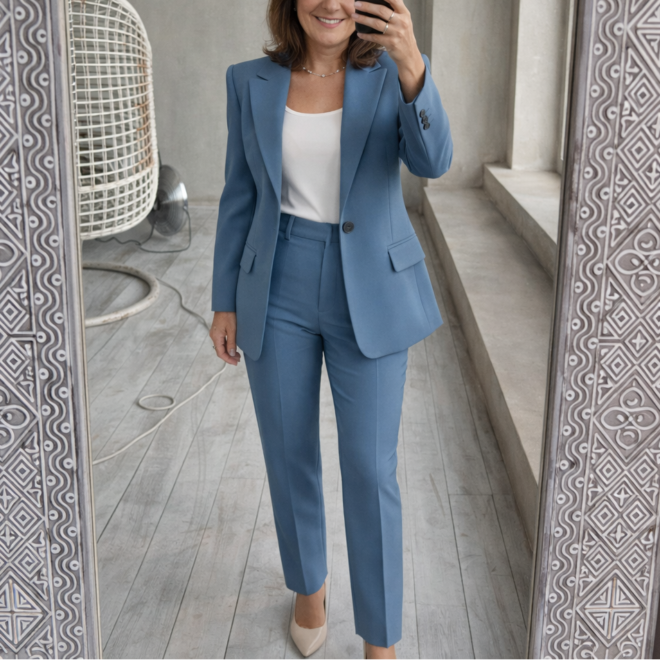 KLASSIEKE ELEGANTE TWEEDELIGE SET VOOR VROUWEN
