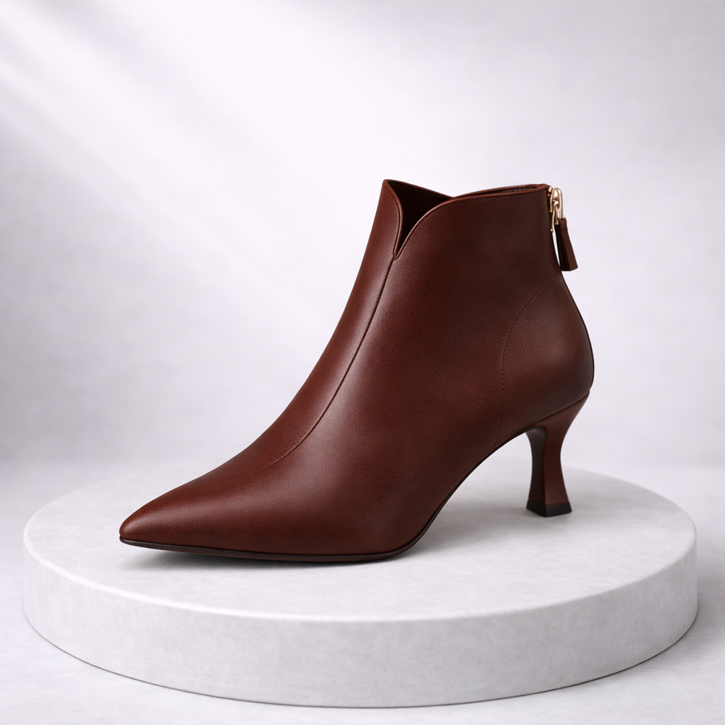 ENKELBOOTIES MET PUNTIGE NEUS VOOR DAMES