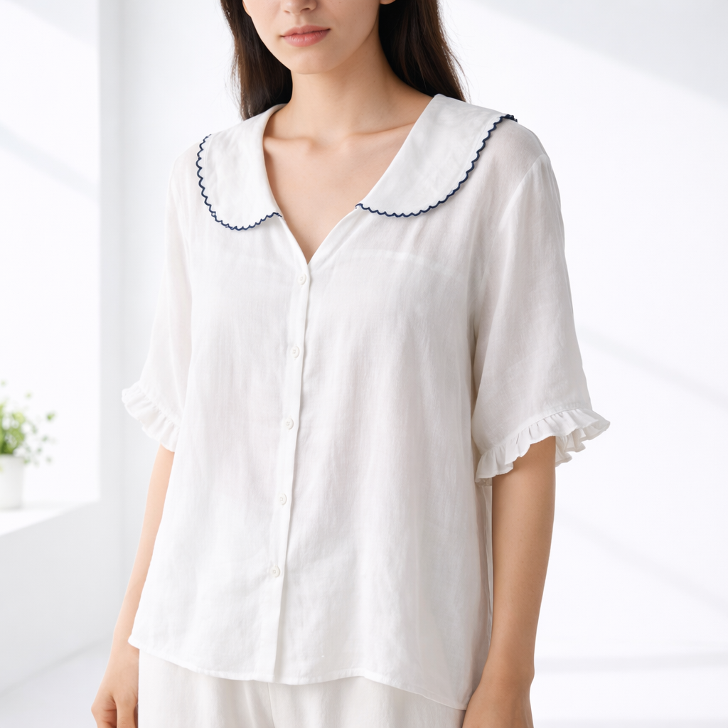 BLOUSE MET PETER PAN-KRAAG VOOR DAMES