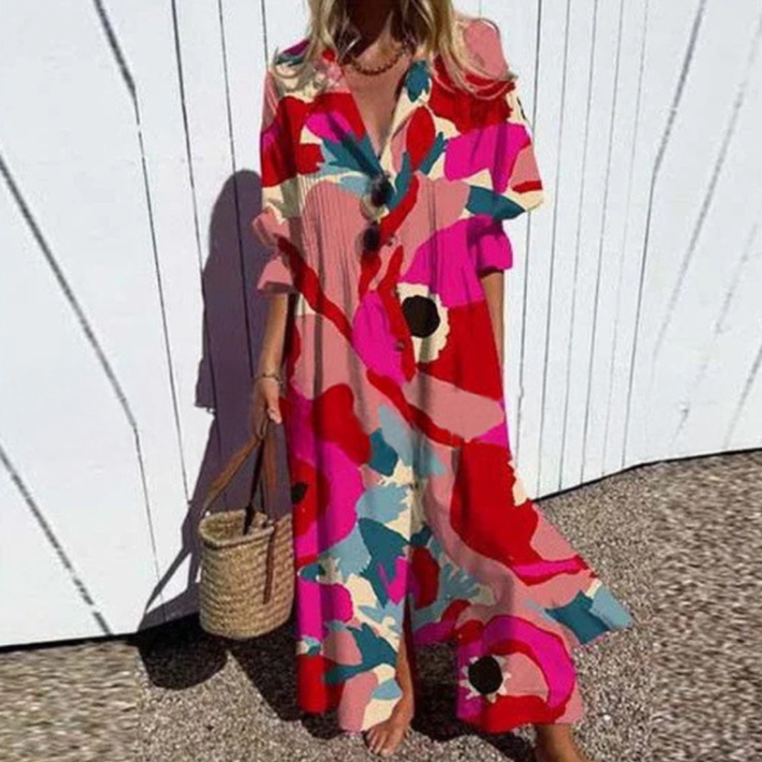 MAXI-JURK MET PRINT VOOR DAMES