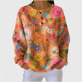 Britt | Trui met kleurrijke bloemenprint