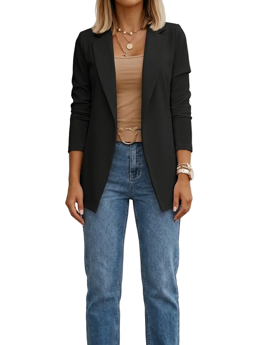 Elegante gedrapeerde blazer voor dames
