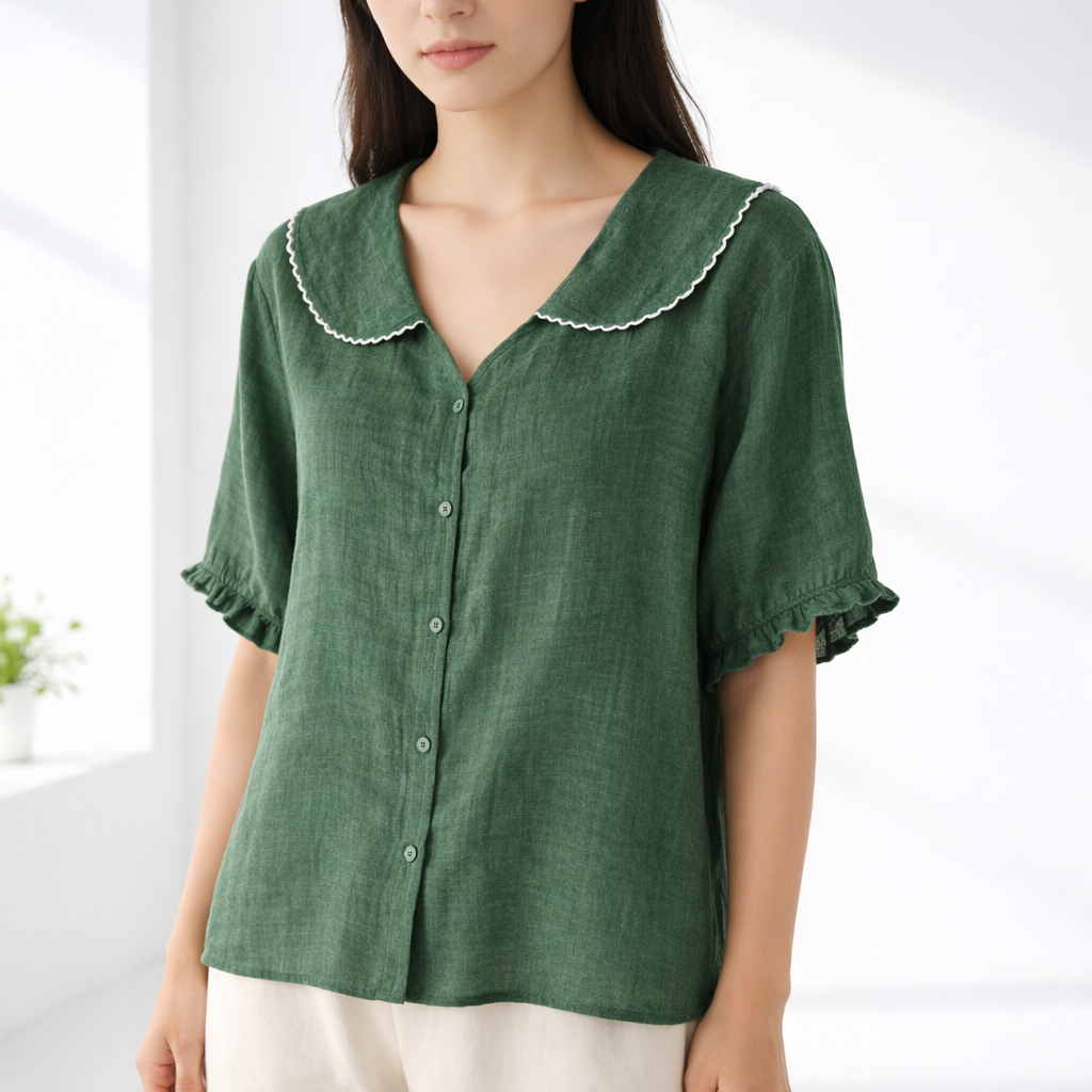 BLOUSE MET PETER PAN-KRAAG VOOR DAMES