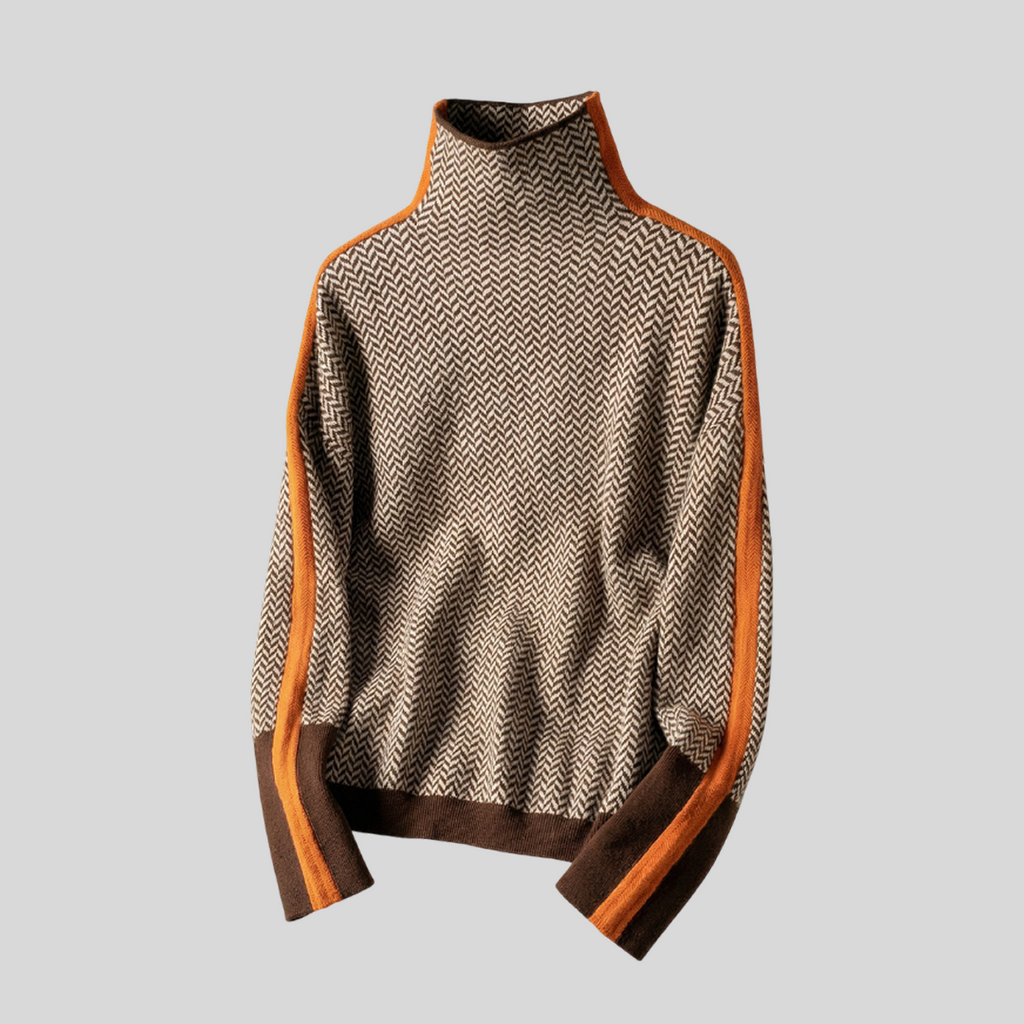 Striped Turtleneck Sweater