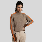 Striped Turtleneck Sweater