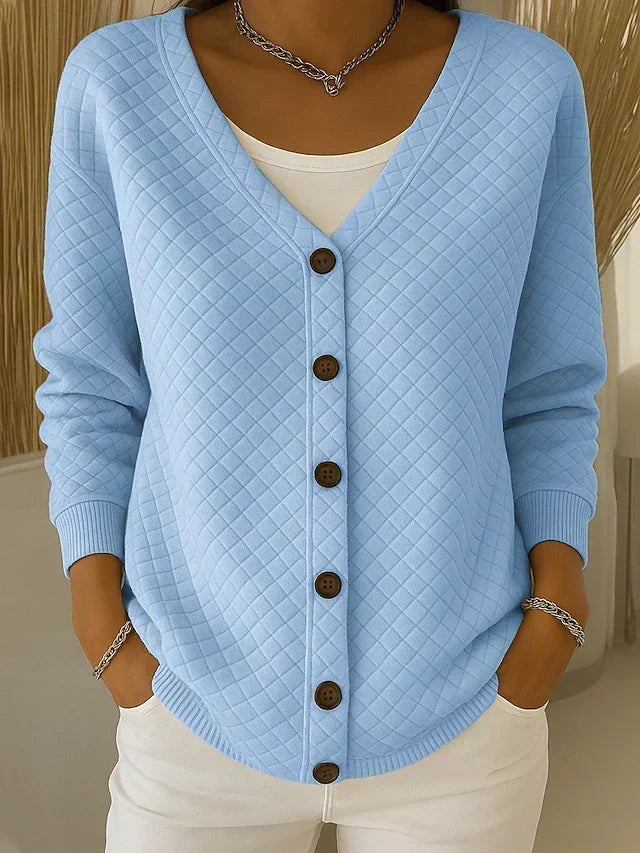 Laverne | Gequilt Cardigan met Knopen