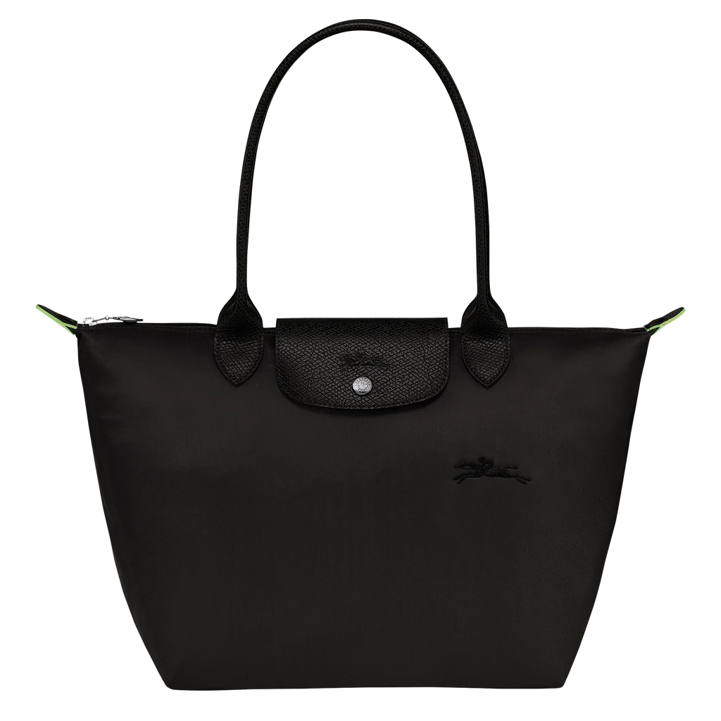 Longchamp Le Pliage Medium Tote – Black Recycled Canvas