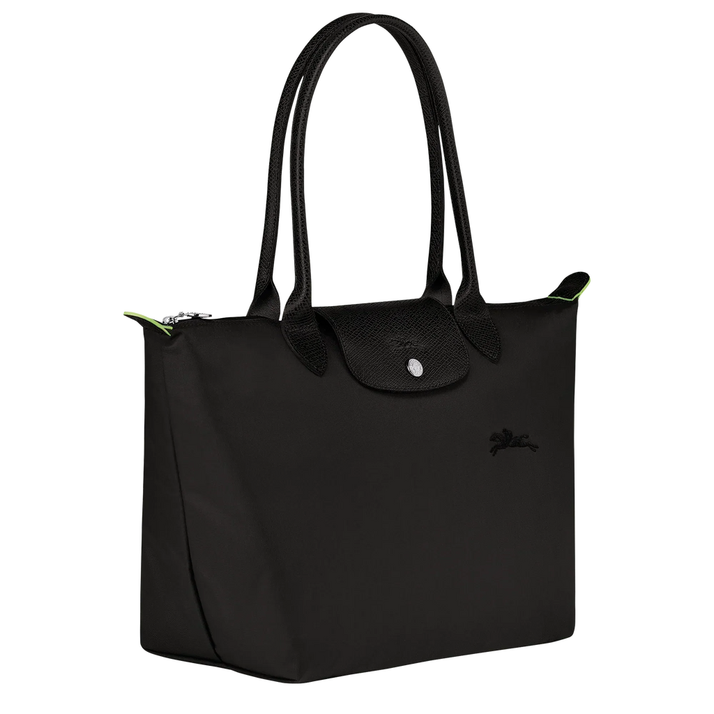 Longchamp Le Pliage Medium Tote – Black Recycled Canvas