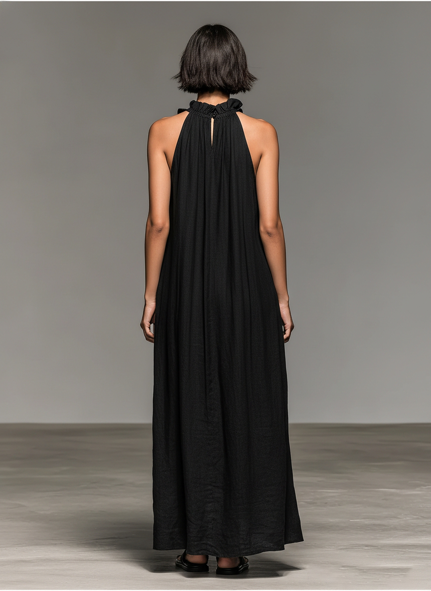 MAXI-JURK MET RUCHES VOOR DAMES