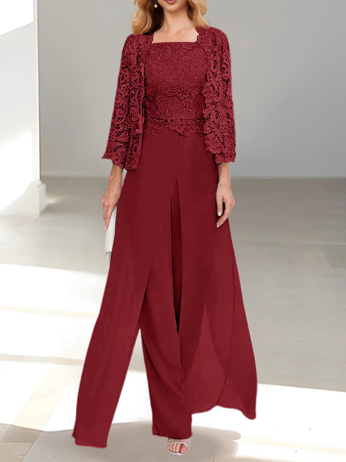 ELEGANTE CHIFFON BROEKENSET VOOR DAMES