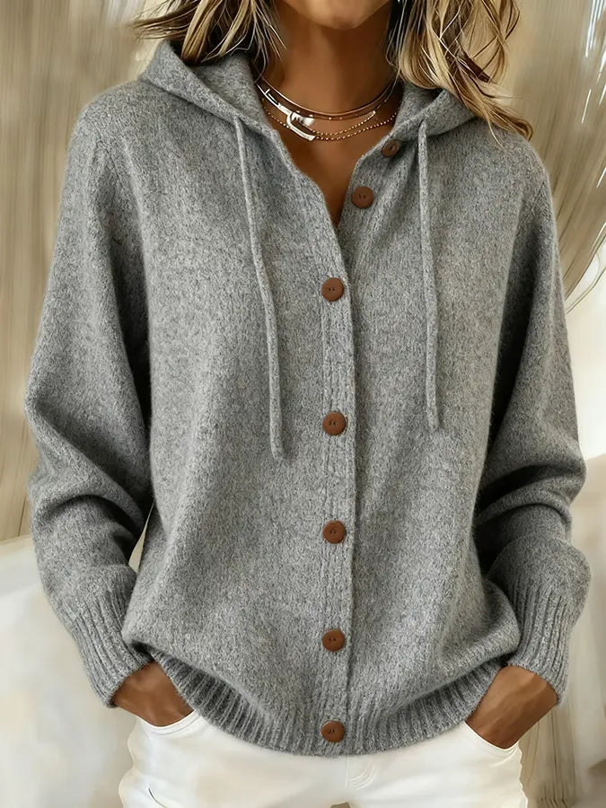 Brenda | Gezellige Knopen Cardigan Hoodie