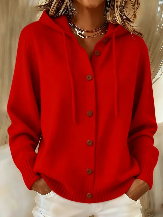 Brenda | Gezellige Knopen Cardigan Hoodie