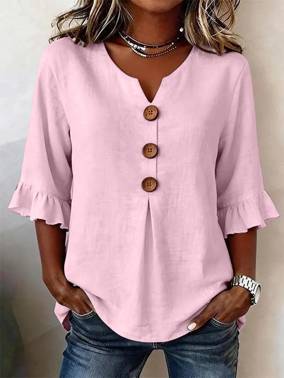 Romantische Blouse met Ruches voor Dames