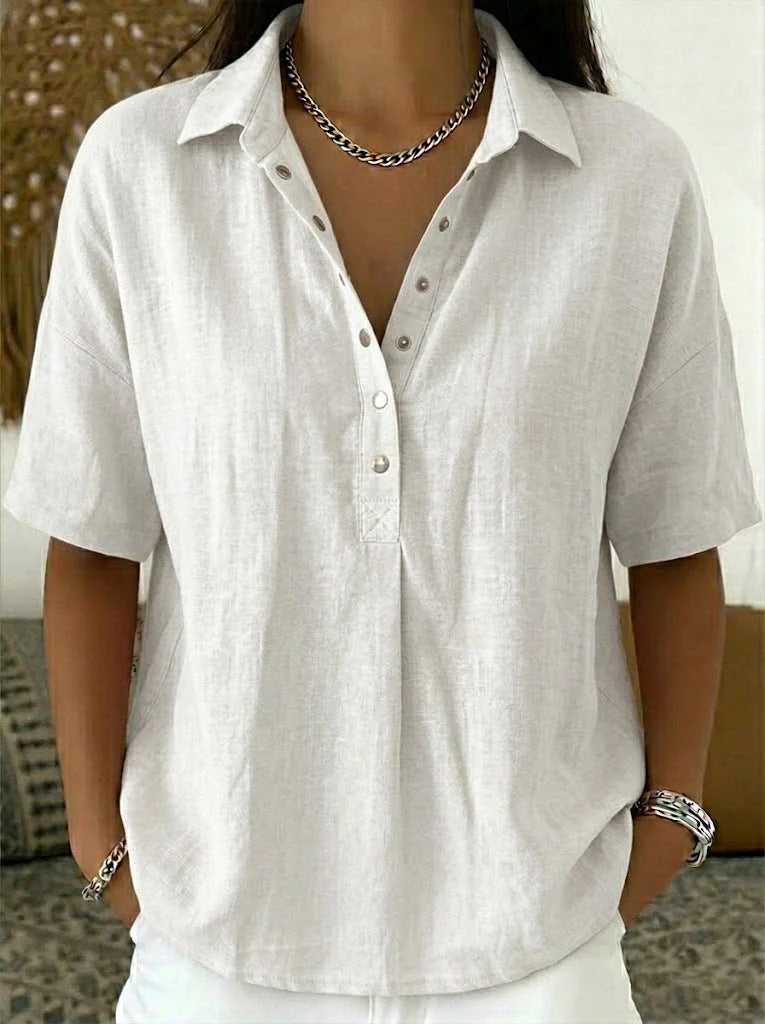 Klassieke blouse met V-hals voor dames