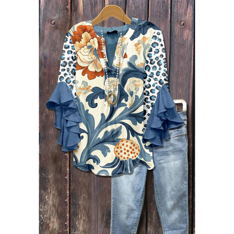 BLOUSE MET RUFFLES VOOR DAMES