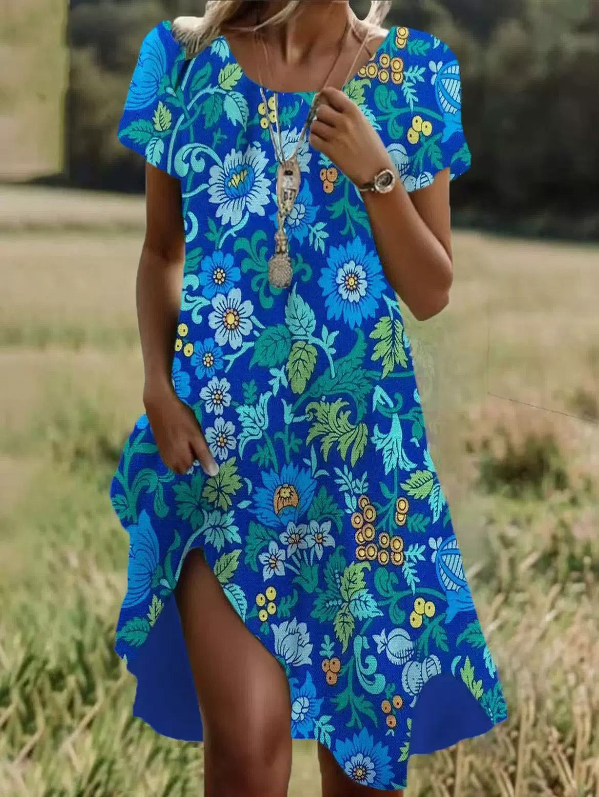 ZOMERSE MIDI-JURK VOOR DAMES