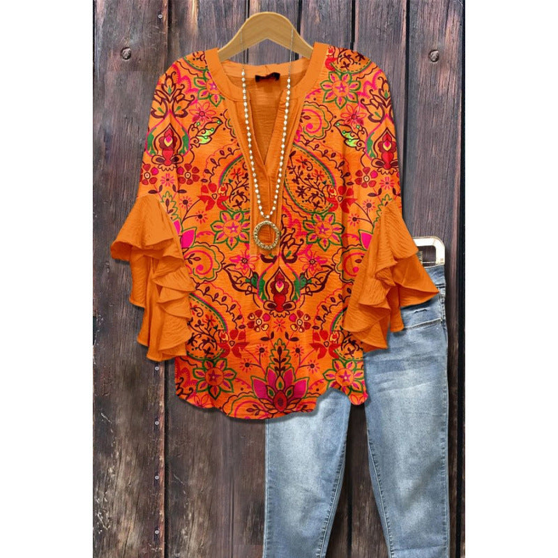BLOUSE MET RUFFLES VOOR DAMES