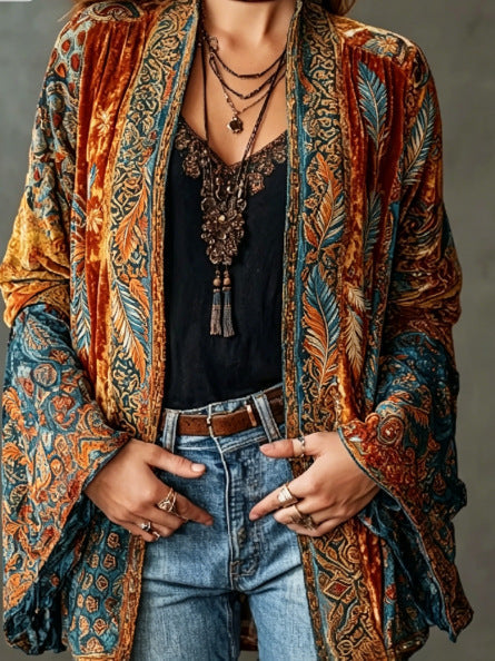 BOHO FLANELEN JAS VOOR DAMES