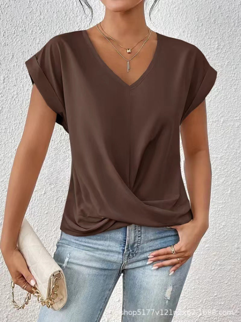 Elegant T-shirt met V-hals voor dames
