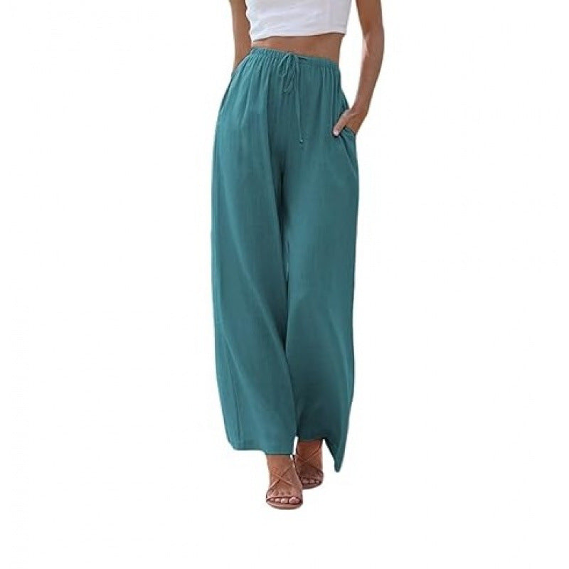 KLASSIEKE BROEK MET WIJDE PIJPEN VOOR DAMES