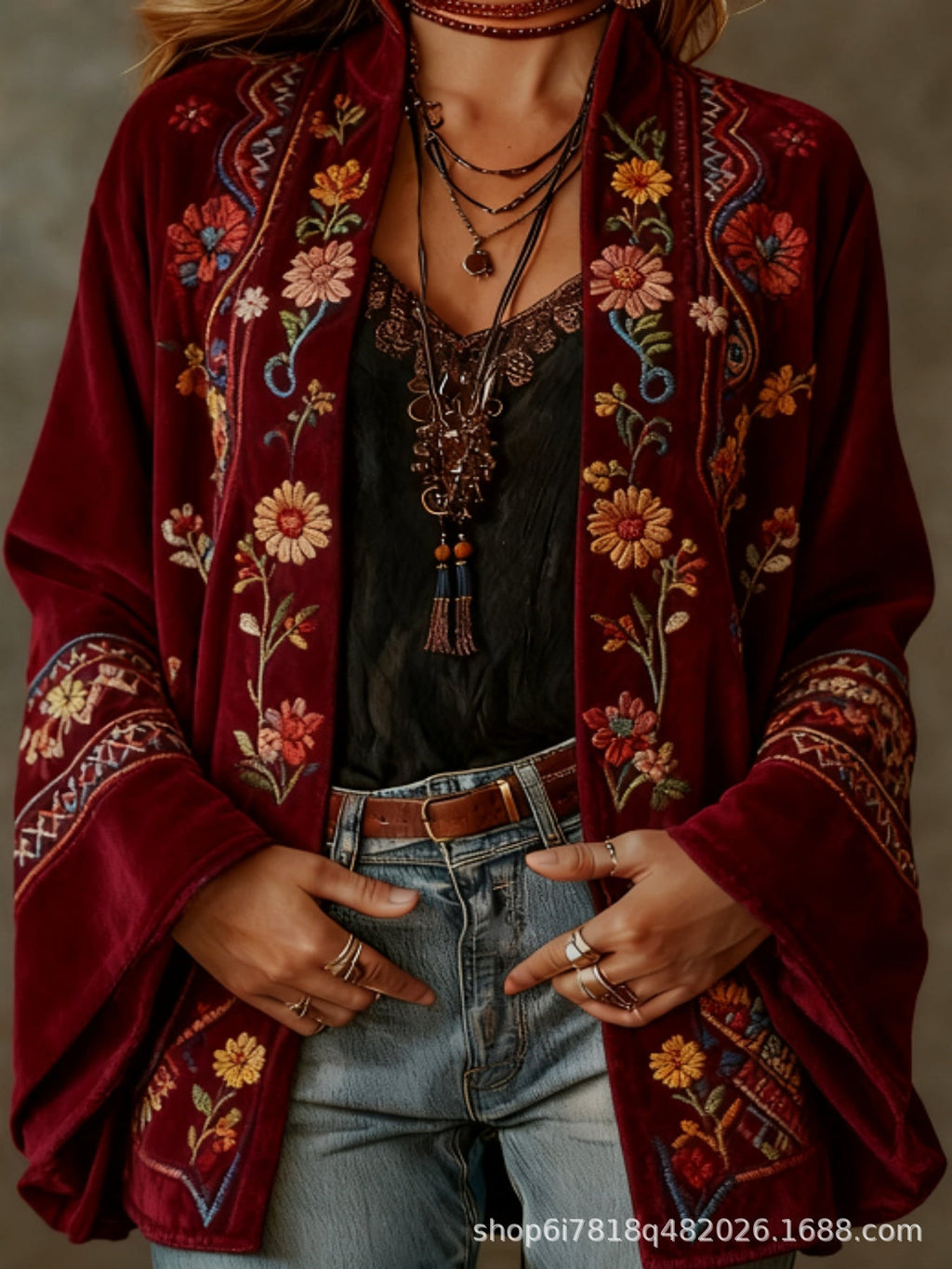 BOHO FLANELEN JAS VOOR DAMES