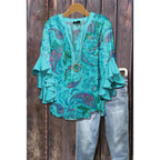 BLOUSE MET RUFFLES VOOR DAMES