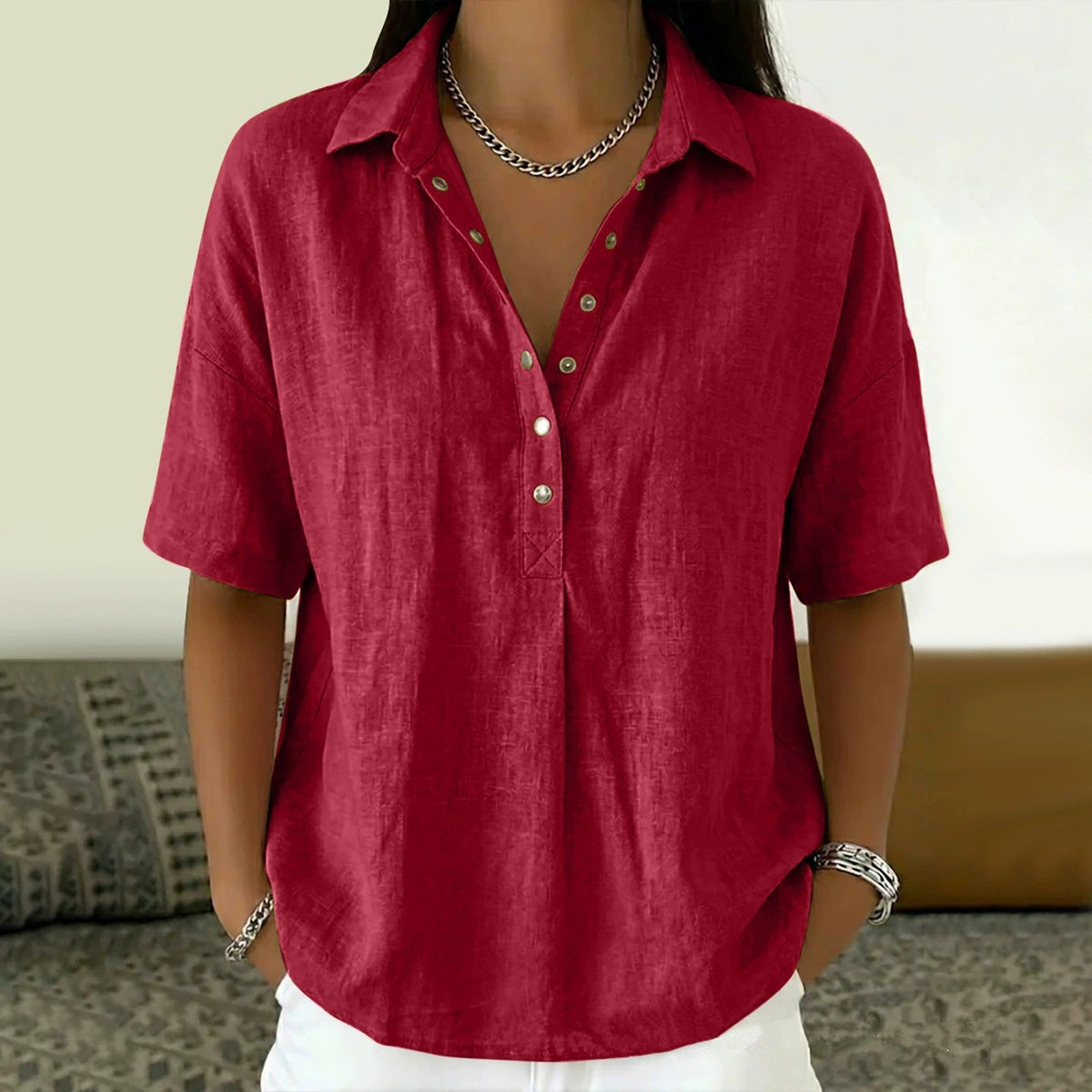 Chique blouse met kraag voor dames