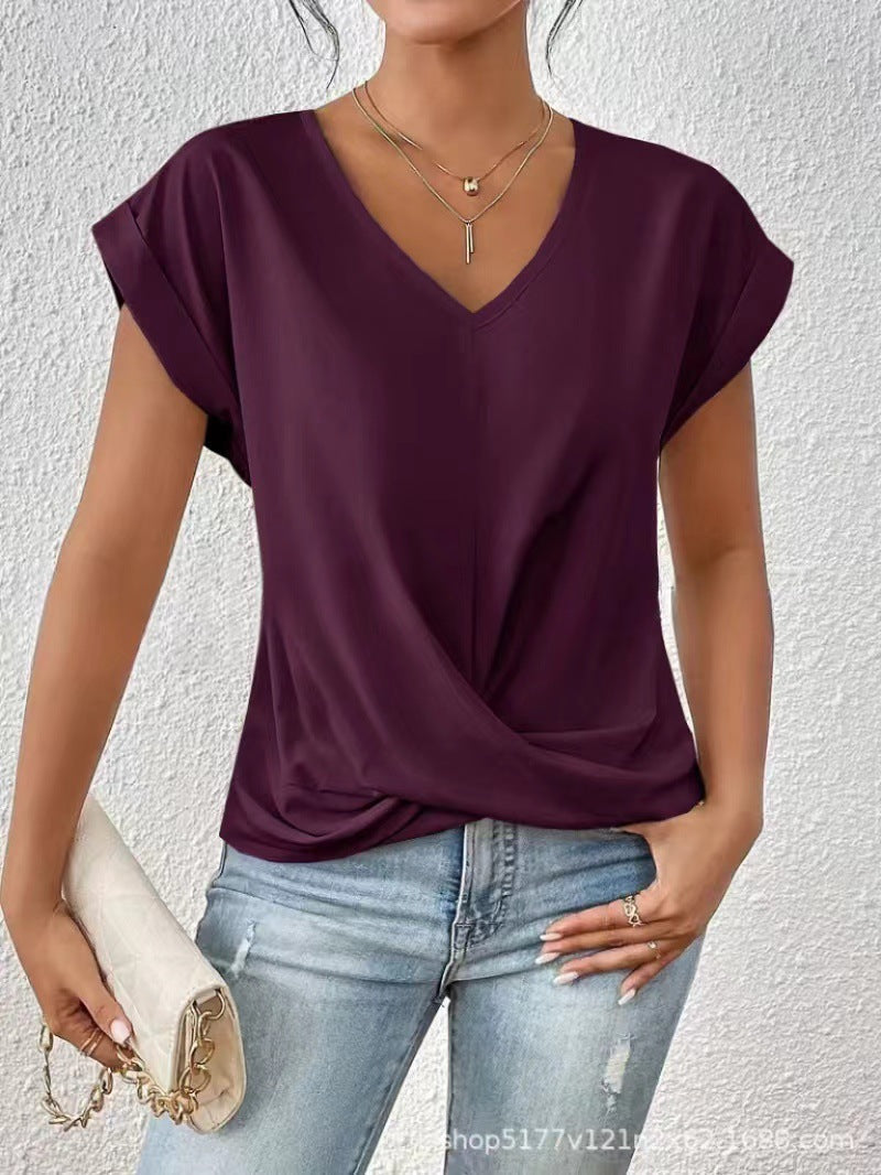 Elegant T-shirt met V-hals voor dames