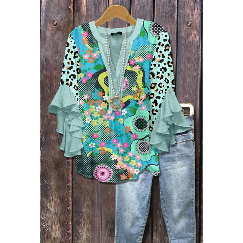 BLOUSE MET RUFFLES VOOR DAMES