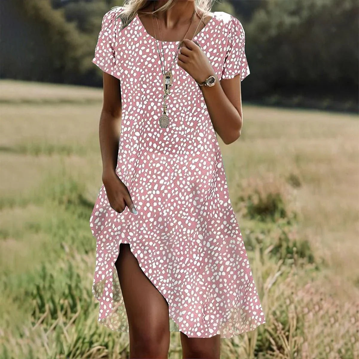 ZOMERSE MIDI-JURK VOOR DAMES