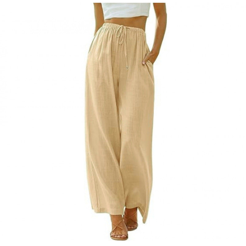 KLASSIEKE BROEK MET WIJDE PIJPEN VOOR DAMES