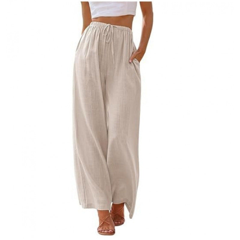 KLASSIEKE BROEK MET WIJDE PIJPEN VOOR DAMES
