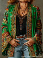 BOHO FLANELEN JAS VOOR DAMES