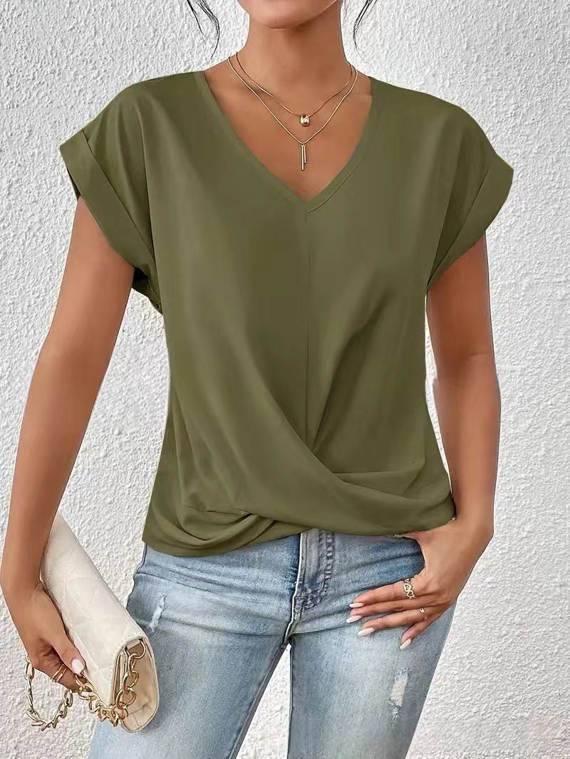 Elegant T-shirt met V-hals voor dames