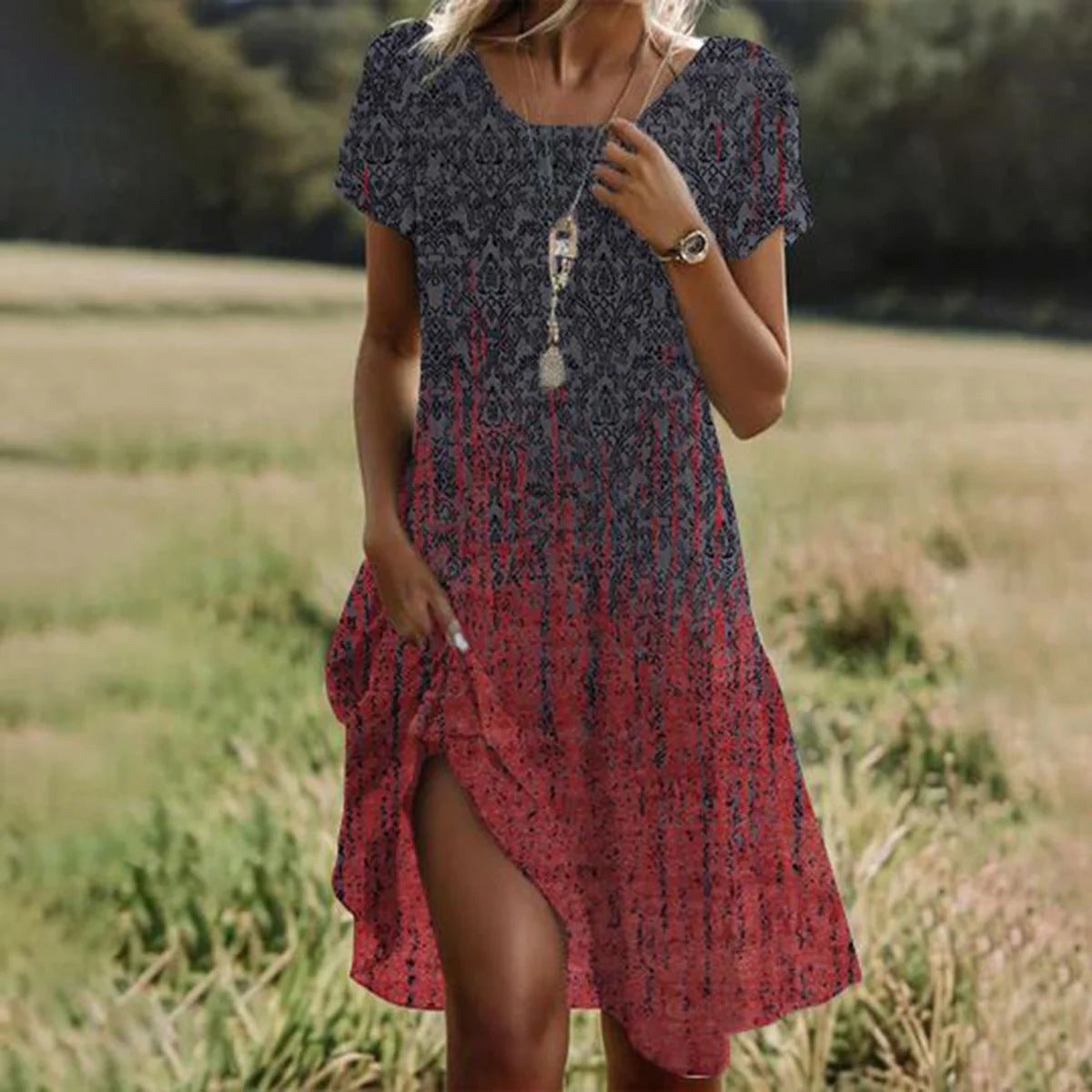 ZOMERSE MIDI-JURK VOOR DAMES