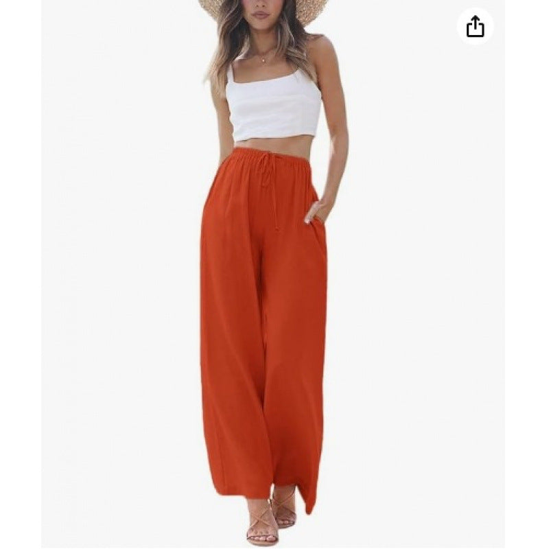 KLASSIEKE BROEK MET WIJDE PIJPEN VOOR DAMES