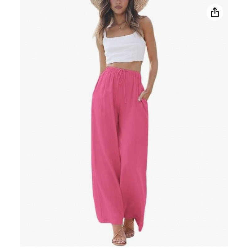 KLASSIEKE BROEK MET WIJDE PIJPEN VOOR DAMES