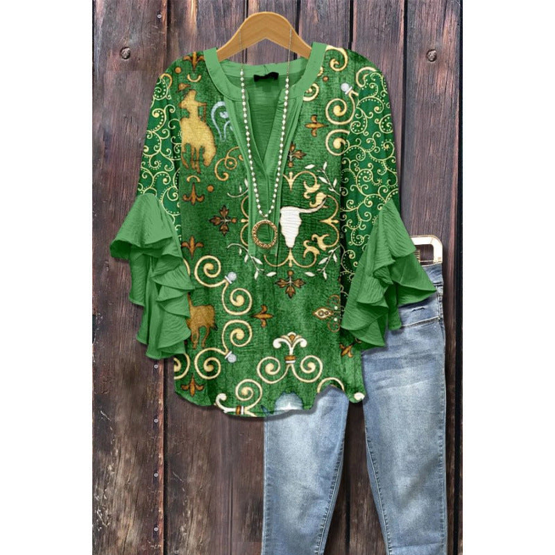BLOUSE MET RUFFLES VOOR DAMES