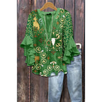 BLOUSE MET RUFFLES VOOR DAMES