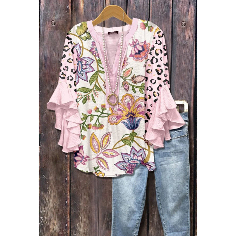 BLOUSE MET RUFFLES VOOR DAMES