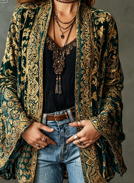 BOHO FLANELEN JAS VOOR DAMES