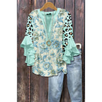 BLOUSE MET RUFFLES VOOR DAMES